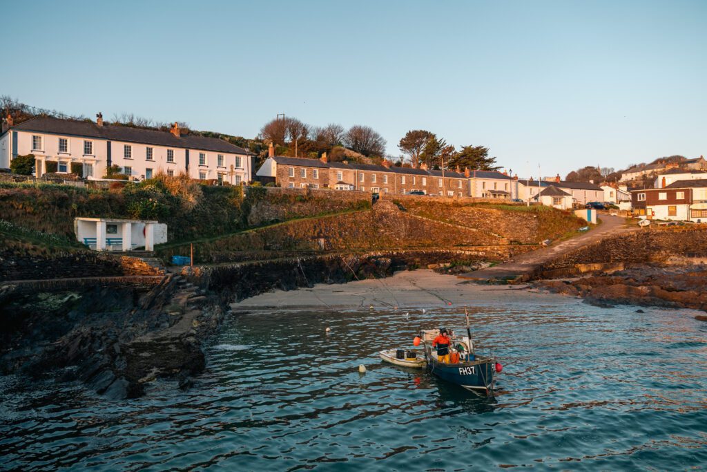 Aerial photograph of Porthscatho by Sue Vaughton Photography