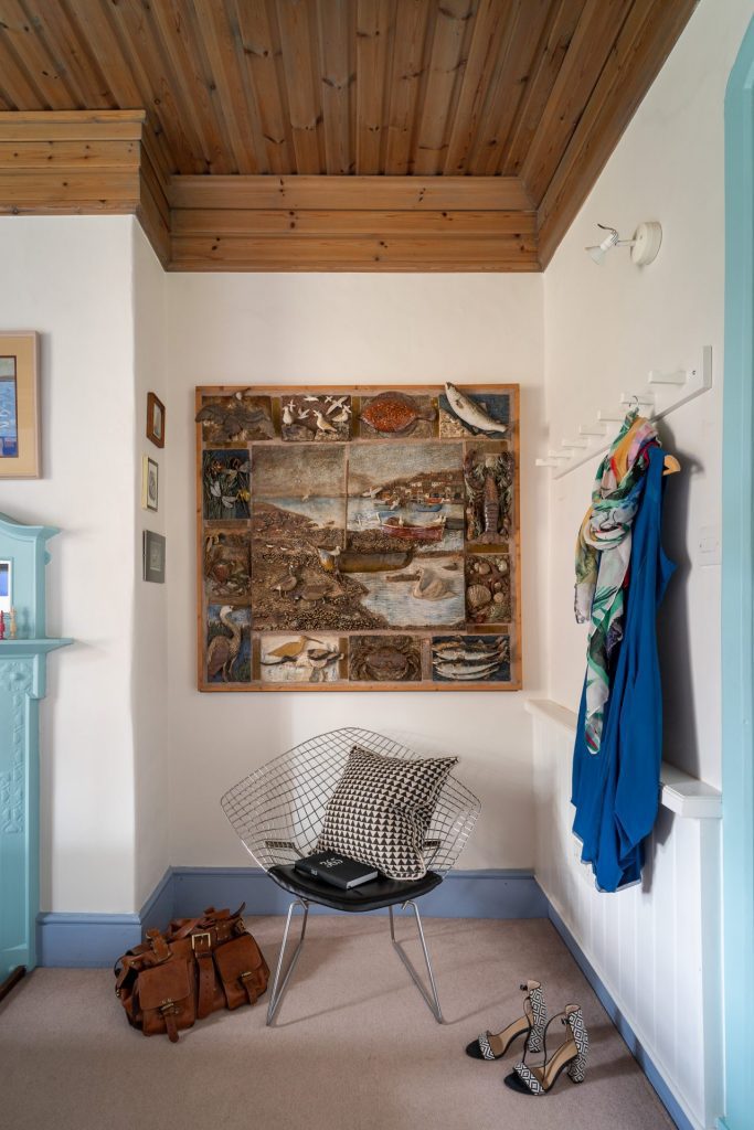 bedroom vignette at Wixels in Topsham