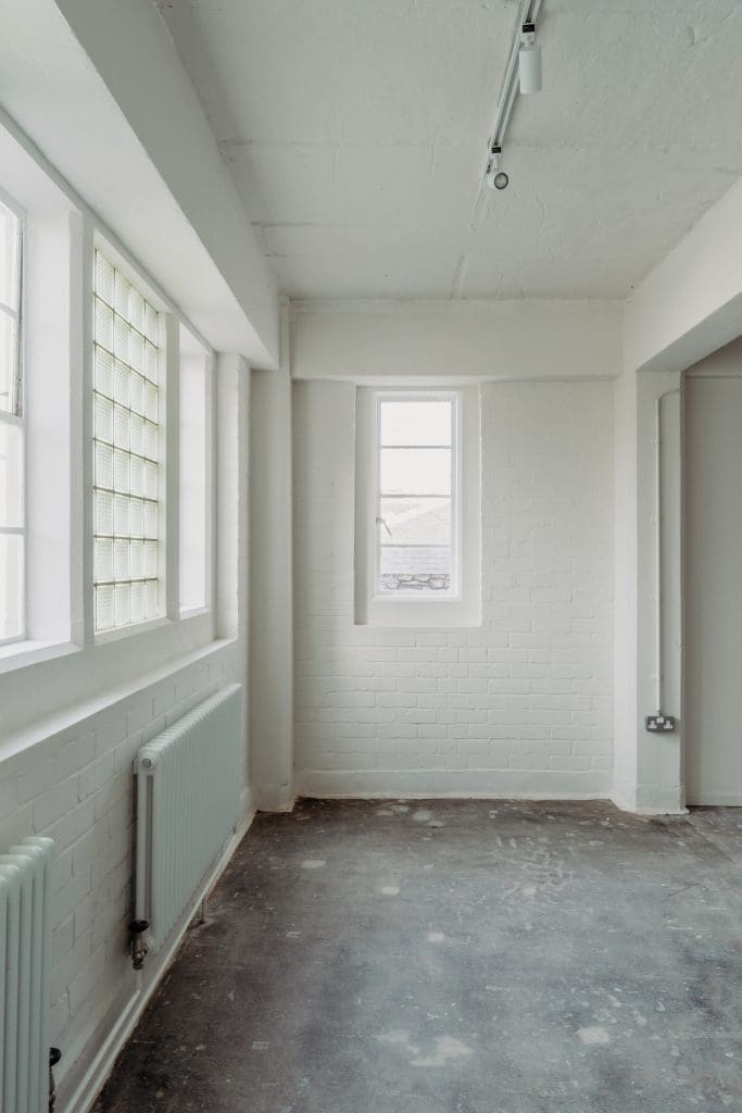 Commercial interior architectural photography for work spaces and artist studios at Light Studios in Plymouth by Eat Work Art