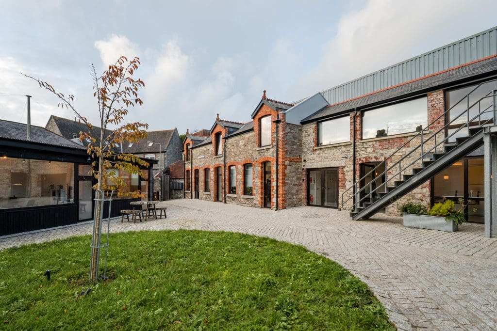 Architectural photography at Alma Yard, a historic site in Plymouth's East End, now offers flexible workspaces and studios for creative professionals.