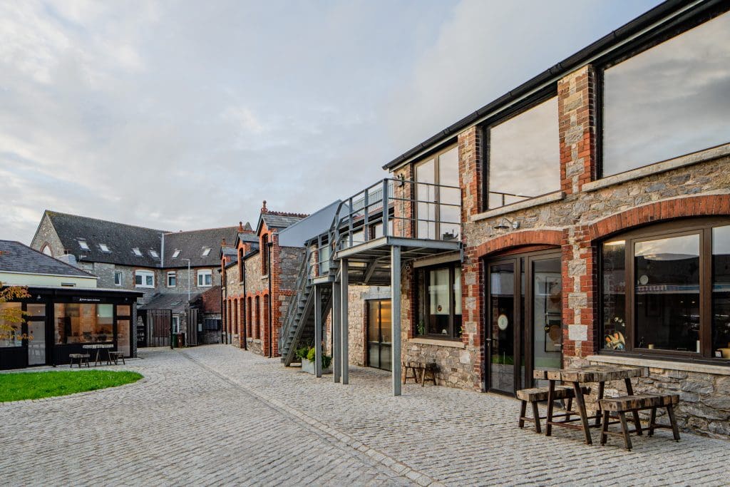 Architectural photography at Alma Yard, a historic site in Plymouth's East End, now offers flexible workspaces and studios for creative professionals.