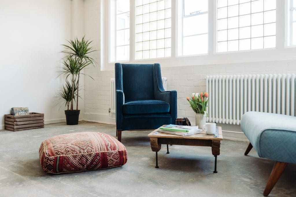 Commercial interior architectural photography for work spaces and artist studios at Light Studios in Plymouth by Eat Work Art