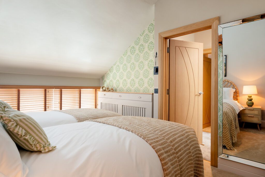 Woodpeckers is an Eco-friendly Devon holiday barn with luxury, accessibility, and tranquil, inviting spaces photographed by Sue Vaughton