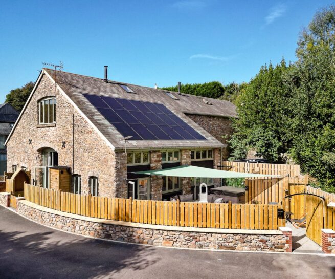 Woodpeckers is an Eco-friendly Devon holiday barn with luxury, accessibility, and tranquil, inviting spaces photographed by Sue Vaughton