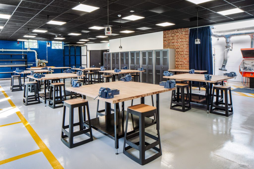 Taskspace Interior Design and Installation at Repton School photographed by Sue Vaughton Photography