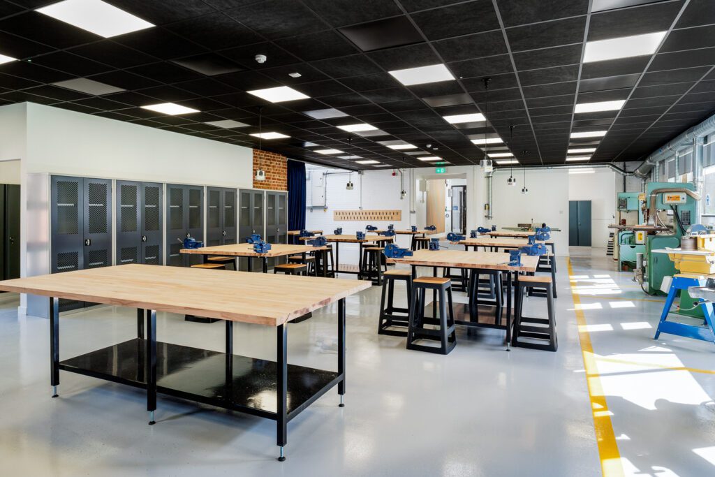 Taskspace Interior Design and Installation at Repton School photographed by Sue Vaughton Photography