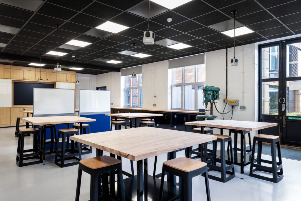 Taskspace Interior Design and Installation at Repton School photographed by Sue Vaughton Photography