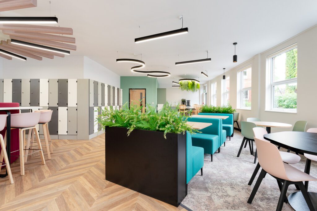 Taskspace Interior Design of The Maynards School Sixth Form and photographed by Sue Vaughton Photography