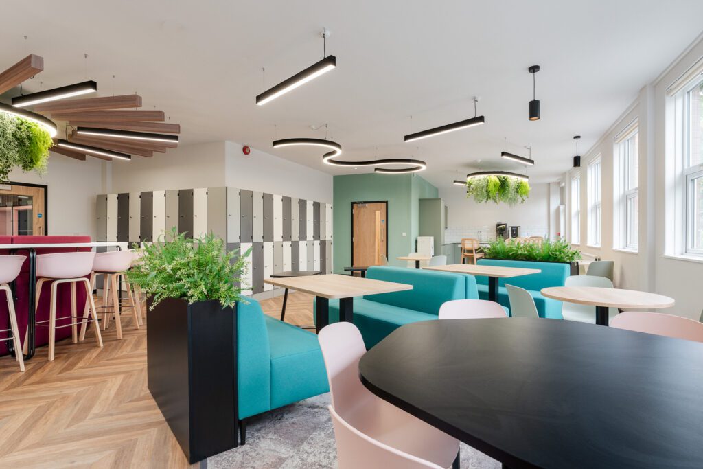 Taskspace Interior Design of The Maynards School Sixth Form and photographed by Sue Vaughton Photography