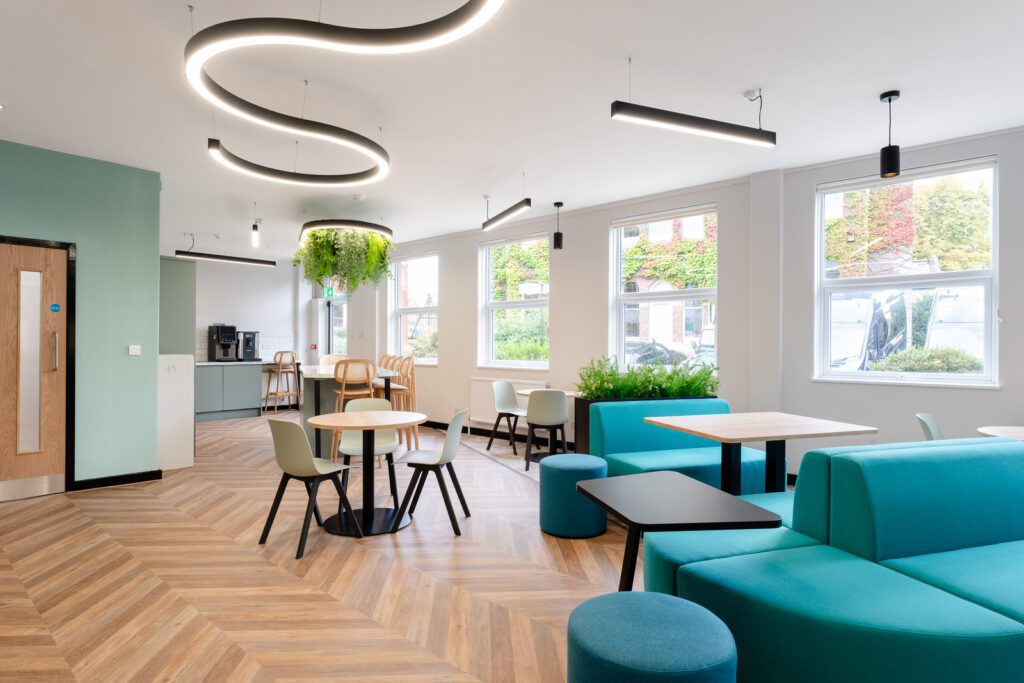 Taskspace Interior Design of The Maynards School Sixth Form and photographed by Sue Vaughton Photography