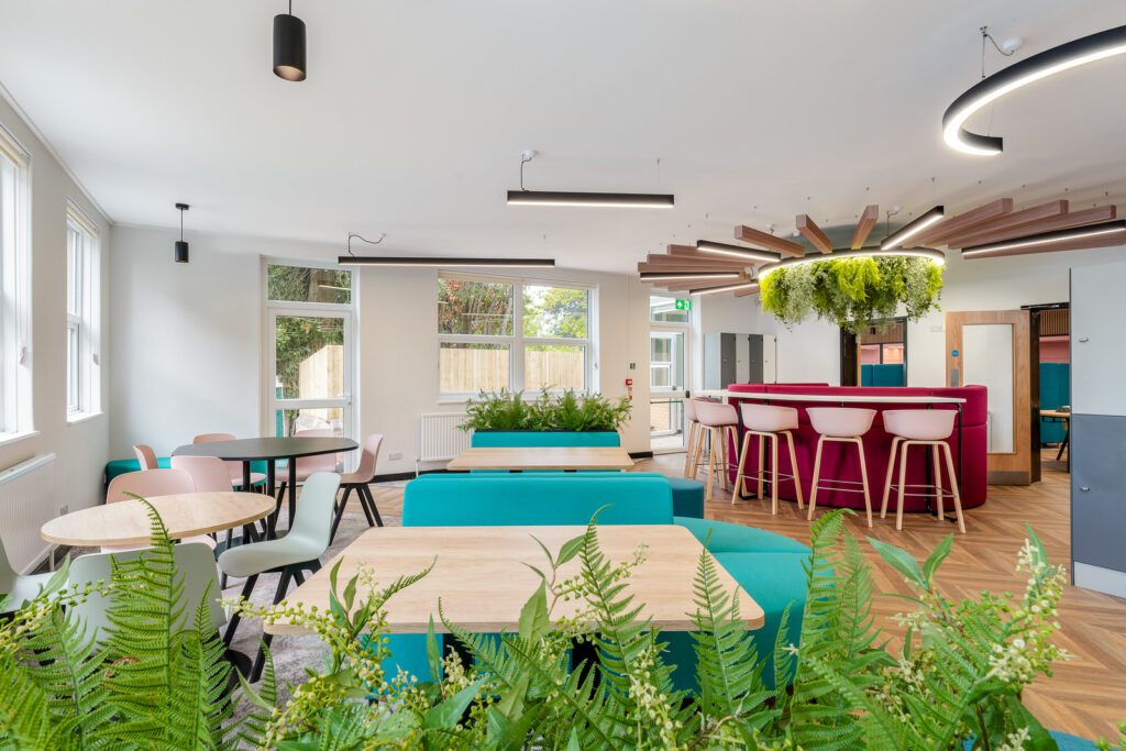 Taskspace Interior Design of The Maynards School Sixth Form and photographed by Sue Vaughton Photography