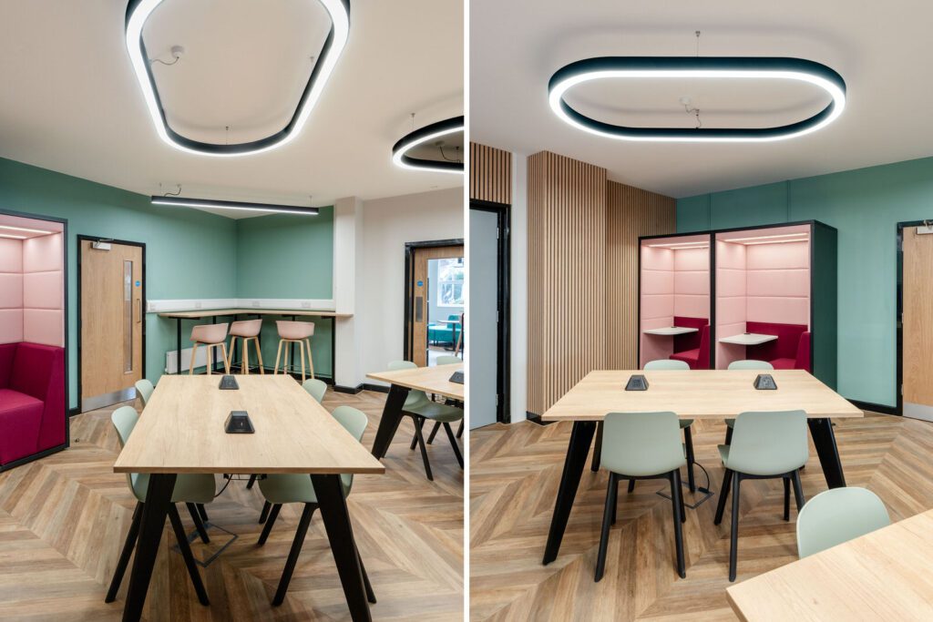 Taskspace Interior Design of The Maynards School Sixth Form and photographed by Sue Vaughton Photography